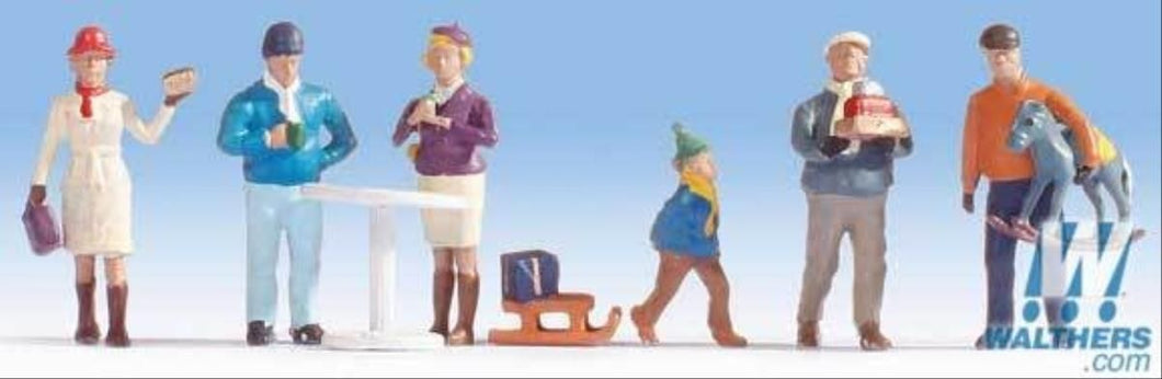 Holiday Shoppers (6) Figure Set