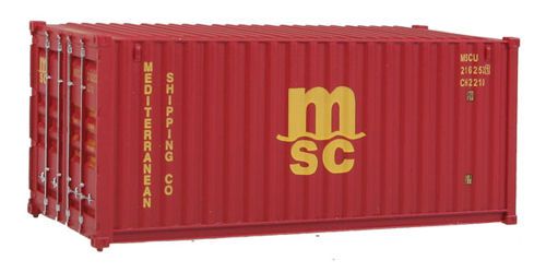20' Corrugated Side Assembled Container MSC (red)