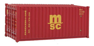 20' Corrugated Side Assembled Container MSC (red)
