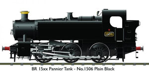 PRE ORDER - BR 15xx Pannier Tank - 1506 Unlined Black No Crest - DCC SOUND OO Gauge Rapido 904501