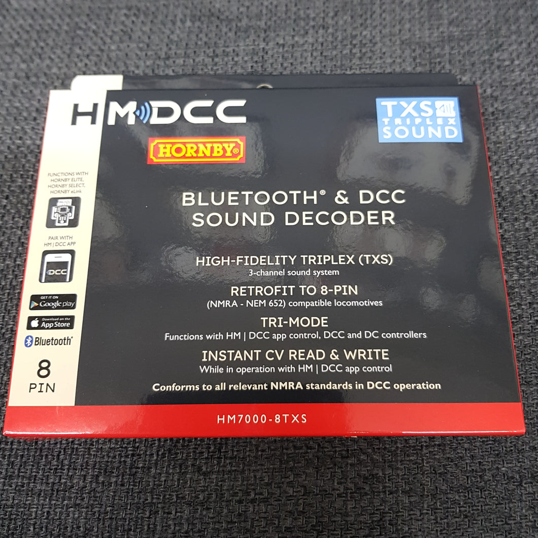 HM7000-8TXS: Bluetooth & DCC Sound Decoder (8-pin) - Hornby R7336 - New for 2023