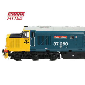 Class 37/0 Centre Headcode 37260 'Radio Highland' BR Blue (Large Logo) - Bachmann -35-309SF - Scale OO