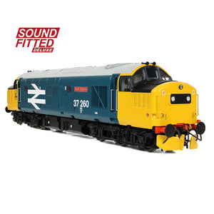 Class 37/0 Centre Headcode 37260 'Radio Highland' BR Blue (Large Logo) - Bachmann -35-309SFX - Scale OO