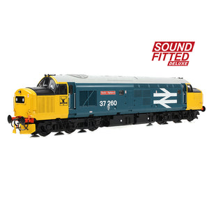 Class 37/0 Centre Headcode 37260 'Radio Highland' BR Blue (Large Logo) - Bachmann -35-309SFX - Scale OO