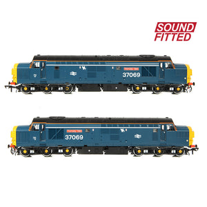 Class 37/0 Split Headcode 37069 'Thornaby TMD' BR Blue (White Stripe) - Bachmann -35-312SF - Scale OO
