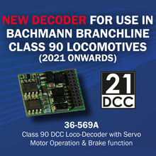 Load image into Gallery viewer, Class 90 DCC Loco-Decoder with Servo Motor Operation &amp; Brake function - Bachmann -36-569A
