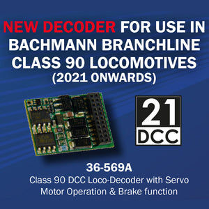 Class 90 DCC Loco-Decoder with Servo Motor Operation & Brake function - Bachmann -36-569A
