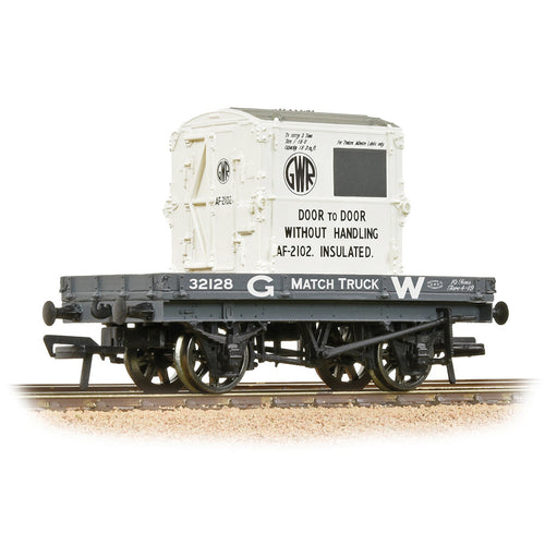 1 Plank Wagon GWR Grey With 'GWR' AF Container [WL]