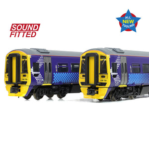 Class 158 2-Car DMU 158729 ScotRail Saltire - Bachmann -371-851ASF - Scale N