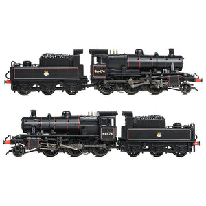 LMS Ivatt 2MT 46474 BR Lined Black (Early Emblem) - Bachmann -372-626B - Scale N