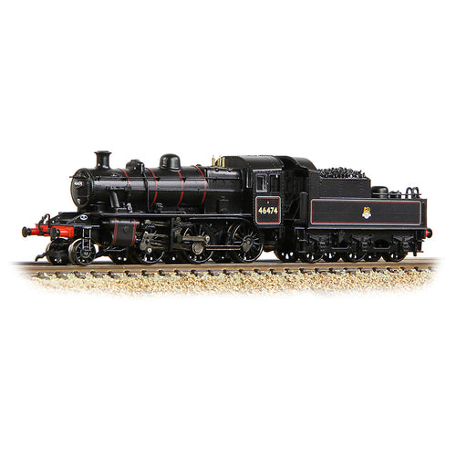 LMS Ivatt 2MT 46474 BR Lined Black (Early Emblem)