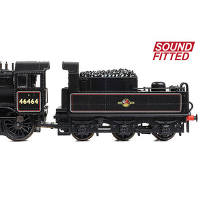 LMS Ivatt 2MT 46464 BR Lined Black (Late Crest) - Bachmann -372-628BSF - Scale N