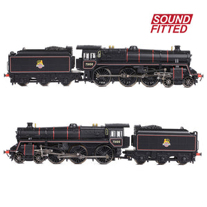 BR Standard 5MT with BR1B Tender 73100 BR Lined Black (Early Emblem) - Bachmann -372-727BSF - Scale N