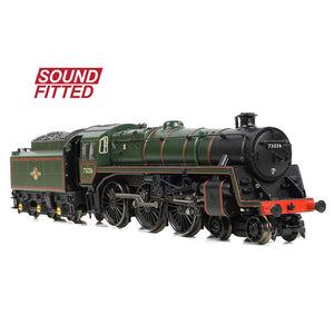 BR Standard 5MT with BR1 Tender 73026 BR Lined Green (Late Crest) - Bachmann -372-728BSF - Scale N