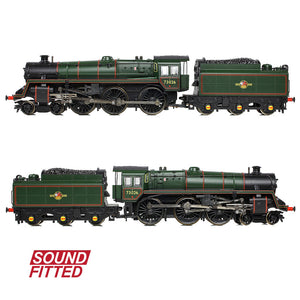 BR Standard 5MT with BR1 Tender 73026 BR Lined Green (Late Crest) - Bachmann -372-728BSF - Scale N