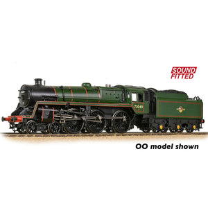 BR Standard 5MT with BR1 Tender 73049 BR Lined Green (Late Crest) - Bachmann -372-728SF