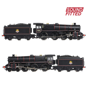 BR Standard 5MT with BR1C Tender 73065 BR Lined Black (Early Emblem) - Bachmann -372-730SF - Scale N