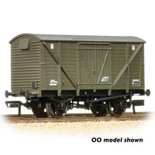 Load image into Gallery viewer, BR 12T Ventilated Van Planked Sides BR Departmental Olive Green - Bachmann -373-704
