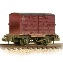 Load image into Gallery viewer, Conflat Wagon BR Bauxite (Early) with BR Crimson BD Container [W, WL] - Bachmann -377-328C
