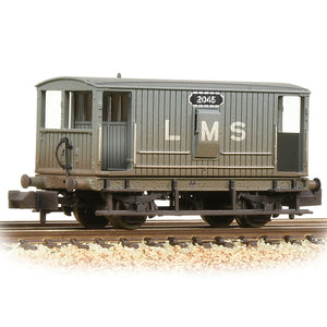 MR 20T Brake Van with Duckets LMS Grey [W] - Bachmann -377-750A