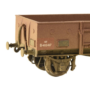 LNER 13T Steel Open with Chain Pockets BR Bauxite (Early) [W] - Bachmann -377-955