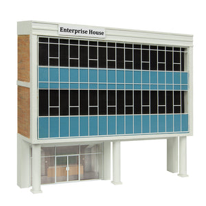 Low Relief Raised Office Blue