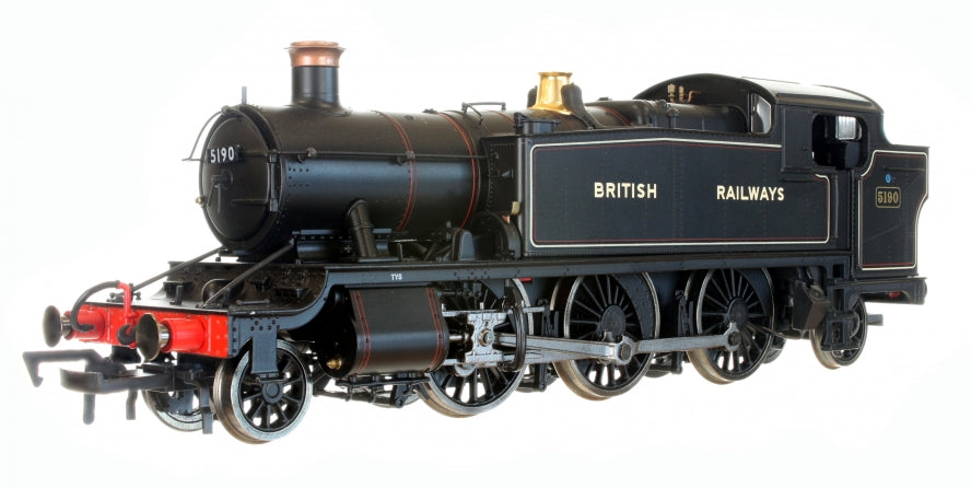 Large Prairie 2-6-2 5190 Lined Black BR (DCC-Fitted) - Dapol - 4S-041-005D