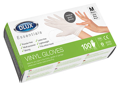 100 VINYL DISPOSABLE GLOVES LARGE