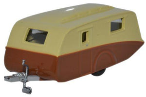 Caravan CREAM BROWN  76cv003   1:76 Scale