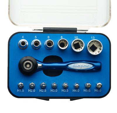 EXPO PRO RATCHET SOCKET & HEX KEY SET