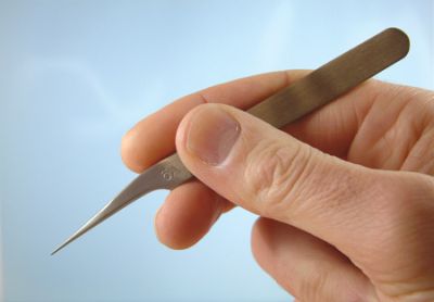 STAINLESS TWEEZER NO5A CURVED