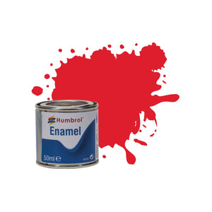 No 19 Bright Red - Gloss   - 50 ml Enamel Paints - AQ0019