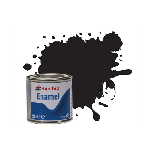 No 33 Matt Black - Matt   - 50 ml Enamel Paints - AQ0033