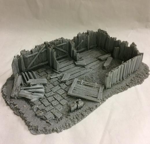 25/28mm Large Derelict Building - Type 18 - BZB18