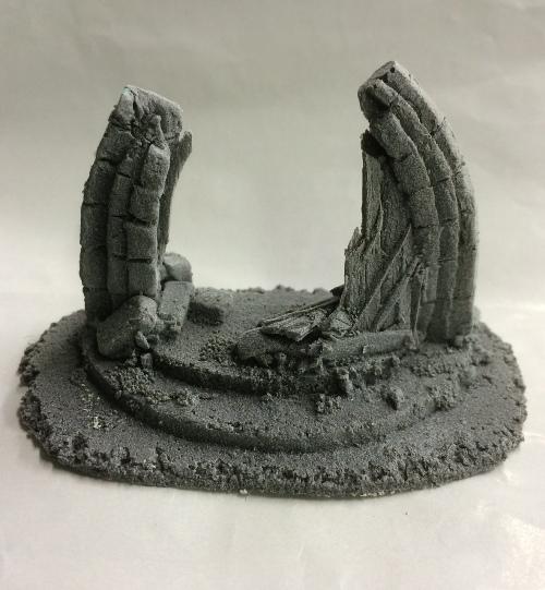 25/28mm Damaged Church Arch 80mm x 50mm - BZB3