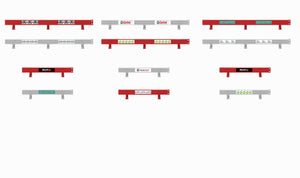 Scalextric Crash Barriers With Stickers - C8191