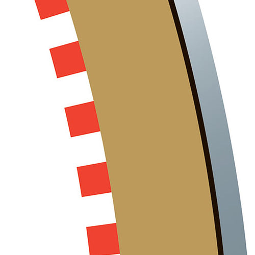 Radius 3 Curve Outer Borders 22.5 degree  x 4 - C8224 -Available