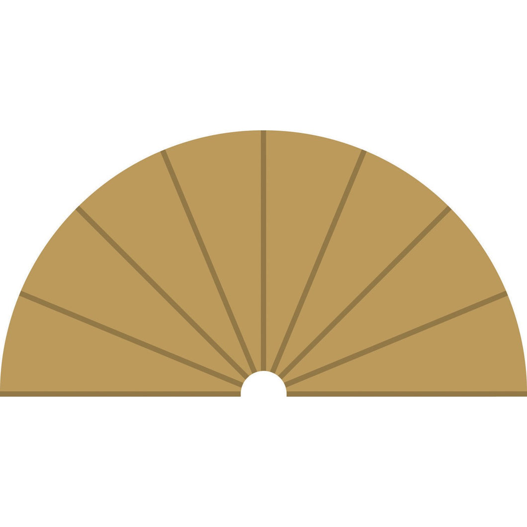 Radius 1 Curve Inner Borders 180 degree  x 2 - C8279 -Available