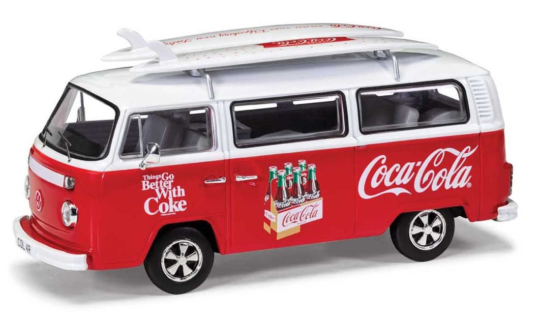 Coca-Cola Volkswagen Campervan Type 2 (T2) Bay Window - Surf Van - Corgi - CC02746