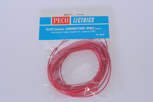 Electrical Wire, Red, 3 amp, 16 strand