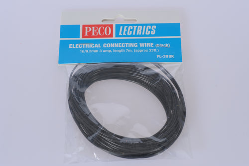 Electrical Wire, Black, 3 amp, 16 strand