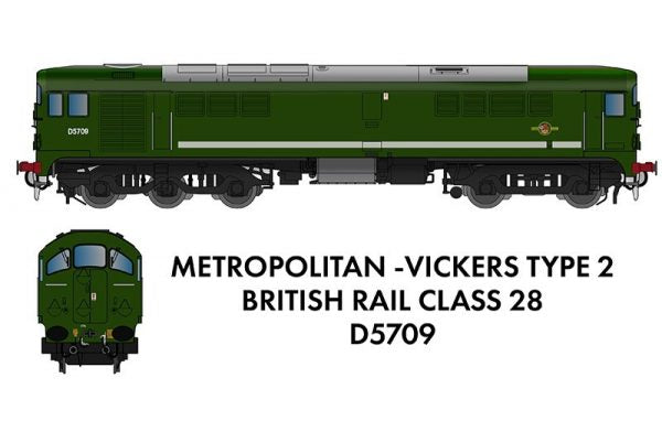 PRE ORDER - Class 28 D5709 Plain BR Green N Gauge Rapido 905001