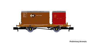 BR  Conflat P' Triple Pack B (No.s B933051, B933249, B233273 with bauxite containers)