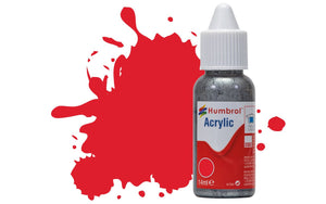 No 19 Red - Gloss   - Acrylic Paint Dropper Bottle 14ml   DB0019