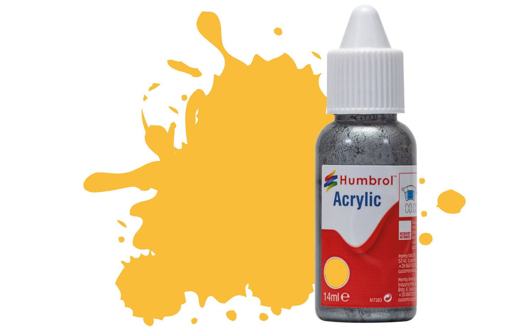 No 24 Trainer Yellow - Matt   - Acrylic Paint Dropper Bottle 14ml   DB0024