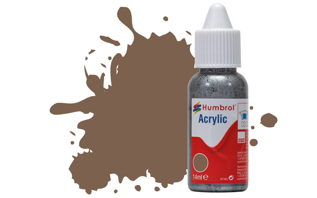 No 29 Dark Earth - Matt   - Acrylic Paint Dropper Bottle 14ml   DB0029