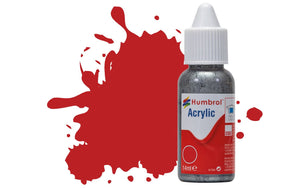 No 60 Scarlet - Matt   - Acrylic Paint Dropper Bottle 14ml   DB0060