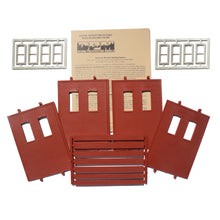 Load image into Gallery viewer, Two-Storey Two Upper Rectangular Window Wall (x4)  - Bachmann -DPM30139
