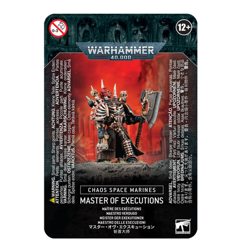CHAOS SPACE MARINES MASTER OF EXECUTIONS - 40k - gw-43-44
