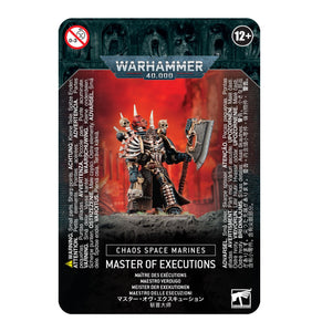CHAOS SPACE MARINES MASTER OF EXECUTIONS - 40k - gw-43-44